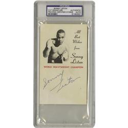 1960's Sonny Liston Signed Auto. Card PSA/DNA