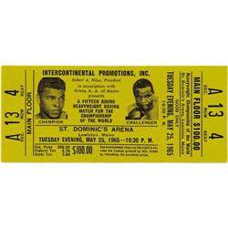 1965 Muhammad Ali v. Sonny Liston II Full Ticket