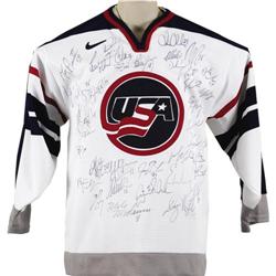 2002 U.S. Olympics Hockey Team Signed Jersey 