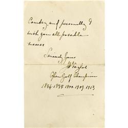 1924 John H. Taylor Handwritten Letter PSA/DNA