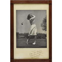 Babe Didrikson Zaharias Signed Photo PSA/DNA