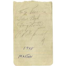 1948 Masters Signed Album Bobby Jones PSA/DNA