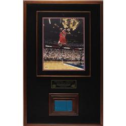 1998 NBA Finals Floor Michael Jordan Signed UDA