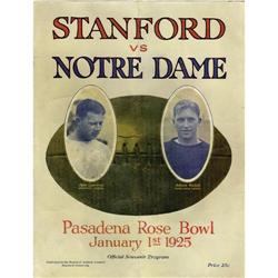 1925 Rose Bowl Program featuring The 4 Horsemen