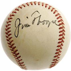 "1940's Jim Thorpe Single Signed Baseball, PSA NM-MT 8"