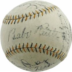 1930 NY Yankees Team Signed Baseball PSA/DNA