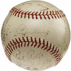 1937 NY Yankees Team Signed Baseball PSA/DNA