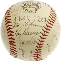 1942 NY Giants Team Signed Baseball PSA/DNA