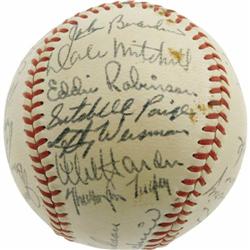 1948 Cleveland Indians Signed Baseball PSA/DNA