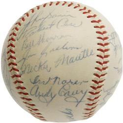 1954 NY Yankees Team Signed Baseball PSA/DNA