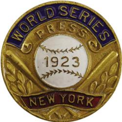 1923 World Series (New York Yankees) Press Pin 