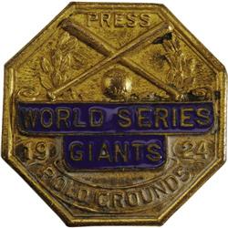 1924 World Series (New York Giants) Press Pin 