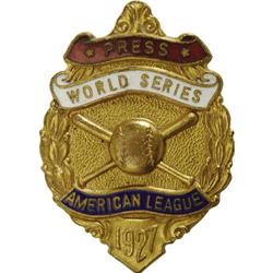 1927 World Series (New York Yankees) Press Pin 