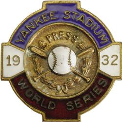 1932 World Series (New York Yankees) Press Pin 