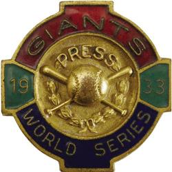 1933 World Series (New York Giants) Press Pin 