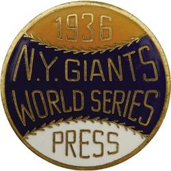 1936 World Series (New York Giants) Press Pin 