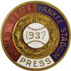 1937 World Series (New York Yankees) Press Pin 