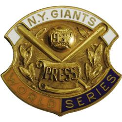 1937 World Series (New York Giants) Press Pin 