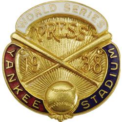 1938 World Series (New York Yankees) Press Pin 