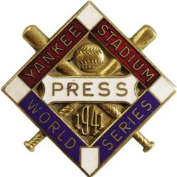 1941 World Series (New York Yankees) Press Pin 