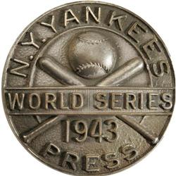 1943 World Series (New York Yankees) Press Pin 