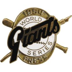 1954 World Series (New York Giants) Press Pin 