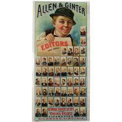 1887 Allen & Ginter N1 American Editors Poster