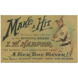 1912 Honus Wagner Harper Whiskey Trade Card 