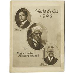 "1925 World Series Program from ""Muddy"" Ruel"