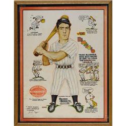 Joe DiMaggio Hillerich & Bradsby Advert. Sign