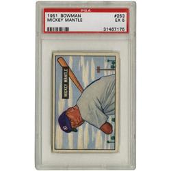1951 Bowman Mickey Mantle #253 PSA EX 5 