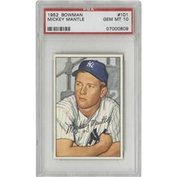 1952 Bowman Mickey Mantle #101 PSA Gem Mint 10 