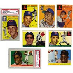 1954-1955 Topps Baseball Near Complete Sets with Auto