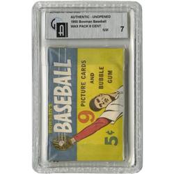 1955 Bowman Baseball Five Cent Wax Pack GAI NM 7