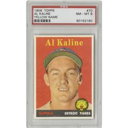 1958 Topps Al Kaline Yellow Name #70 PSA NM-MT 8