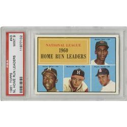 1961 Topps NL Home Run Leaders #43 PSA Mint 9 