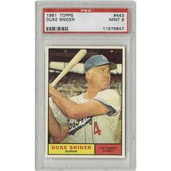 1961 Topps Duke Snider #443 PSA Mint 9 