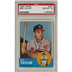 1963 Topps Bob Taylor #481 PSA Gem Mint 10 