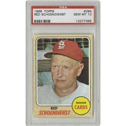 1968 Topps Red Schoendienst #512 PSA Gem Mint 10