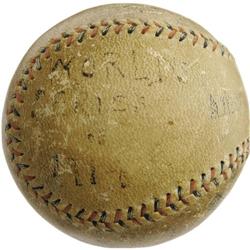 1919 World Series Game Used Baseball 