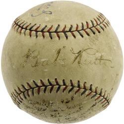 1928 Babe Ruth Signed First Home Run Baseball 