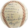 1951 Brooklyn Dodgers Team Signed Baseball Used 