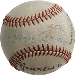 1968 Mickey Mantle's Last Game Used Baseball