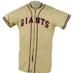 Mid-1940's Buddy Kerr Game Worn Giants Jersey 