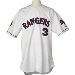 2001 Alex Rodriguez Game Rangers Jersey 