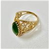Image 3 : Elegant Ladies 3.73 Carat 14k Gold Jade Ring