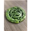 Image 2 : Chinese Hand Carved Green Jade Dragon Pendant