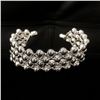 Image 1 : Ladies 925 Sterling Silver Plated Round Bead Bangle.