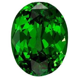 Rich Green Extra Fine Natural Chrome Diopside - Oval Cut - AAA+ Grade - Siberia Mined