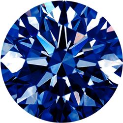 Extra Fine Grade Natural African Royal Blue VVS2-VS1 *ROUND* Cut Diamond